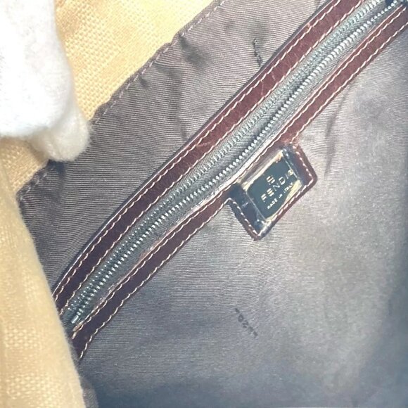 FENDI Zucca Mamma Baguette bag Shoulder Bag Canvas/Leather Beige - Picture 15 of 16